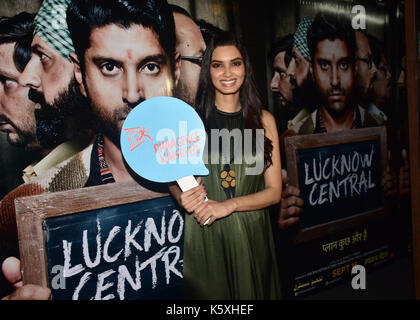 Mumbai, India. 10th Sep, 2017. Indian film Actress Diana Penty pose at the special screening of film Lucknow Central at Lightbox iin Mumbai. Credit: Azhar Khan/Alamy Live News Stock Photo