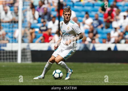 Madrid, Spain. 9th Sep, 2017. Toni Kroos (Real) Football/Soccer : Spanish 'La Liga Santander' match between Real Madrid CF 1-1 Levante UD at the Santiago Bernabeu Stadium in Madrid, Spain . Credit: Mutsu Kawamori/AFLO/Alamy Live News Stock Photo