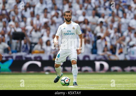 Madrid, Spain. 9th Sep, 2017. Nacho (Real) Football/Soccer : Spanish 'La Liga Santander' match between Real Madrid CF 1-1 Levante UD at the Santiago Bernabeu Stadium in Madrid, Spain . Credit: Mutsu Kawamori/AFLO/Alamy Live News Stock Photo