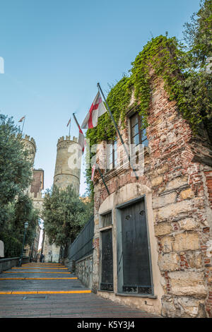 Columbos house in Genoa Italy Stock Photo