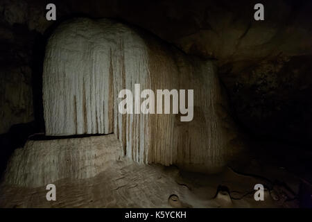 Beautiful Lod Cave in Soppong close to touristic Pai village full of rock. Underground rock formation taken in south east Asia. Stock Photo