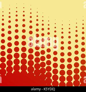 abstract vector halftone background - red and yellow Stock Vector