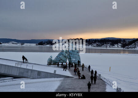 View of oslofjord on a cold winter day Stock Photo