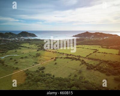 Landscape of san juan del sur aerial drone view Stock Photo