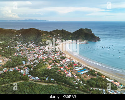 San juan del sur cityscape aerial drone view in NIcaragua Stock Photo