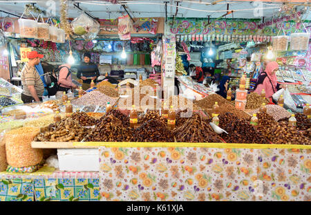 Tiznit. Morocco - December 27, 2016: On local market in Tiznit. Moroccan people buy different products Stock Photo