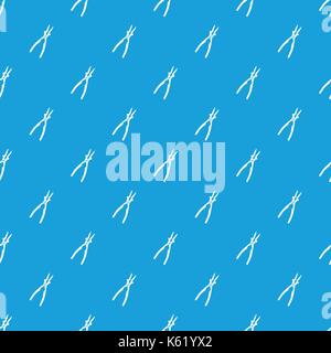 Metal welder pliers pattern seamless blue Stock Vector