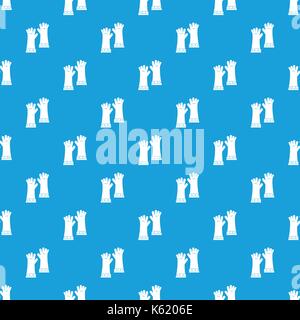Heat resistant gloves for welding pattern seamless blue Stock Vector