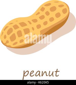 Peanut icon, isometric 3d style Stock Vector