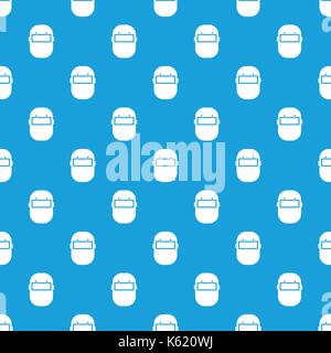 Welding mask pattern seamless blue Stock Vector