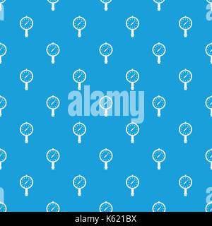 Manometer or pressure gauge pattern seamless blue Stock Vector