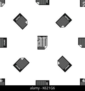 Contract pattern seamless black Stock Vector