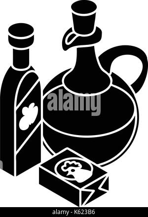 Organic eco food icon, simple style Stock Vector