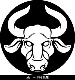 Taurus Bull Zodiac Astrology Sign Stock Vector