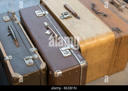 Old suitcases, Tallinn, Estonia, Europe Stock Photo