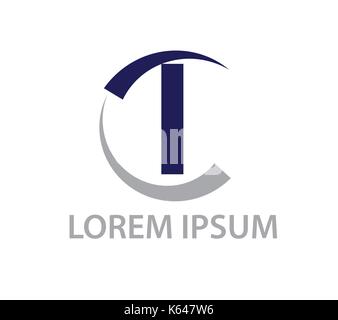 letter T forms a circle, initial T logo, illustration design, isolated on white background Stock Vector
