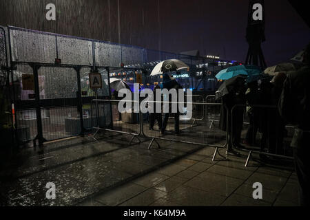 Excel London, London, UK. 11th Sep, 2017. Pax Christi & Young Quakers hold a silent Candle-lit vigil to Stop the arms fair inside the compound of Excel London. Credit: See Li/Alamy Live News Stock Photo