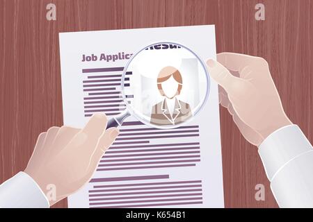 Job Application/Resume Search Stock Vector