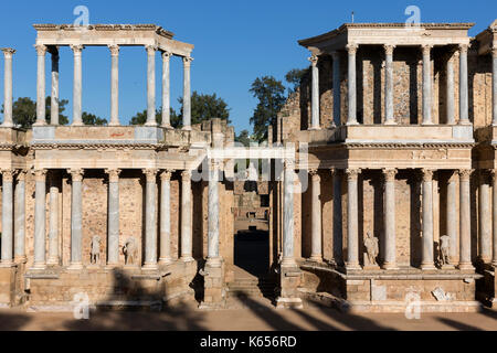 Roman Theater (1st century B.C.). Merida. Badajoz province. Spain Stock Photo
