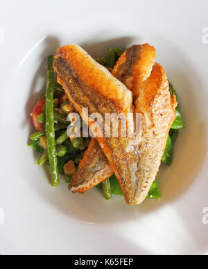 Cooked Sea Bass - John Gollop Stock Photo