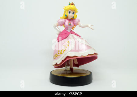 AMIIBO NINTENDO SUPER MARIO PEACH STATUA DA COLLEZIONE SMASH BROS ACTION  FIGURE