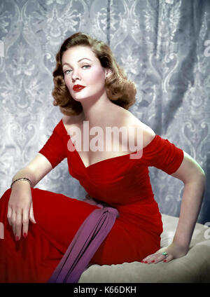 GENE TIERNEY (1920-1991) US film actress about 1942 Stock Photo