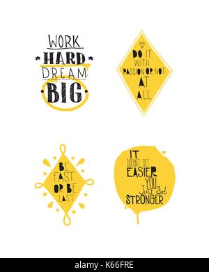 Posters Quotes Set Stock Vector