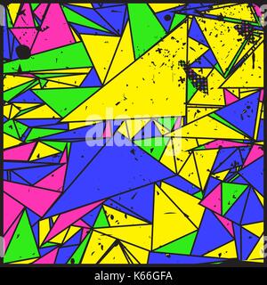 Artistic decorative geometric grunge background Stock Vector