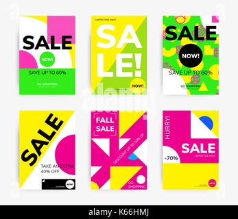 Minimal geometric posters set  Stock Vector