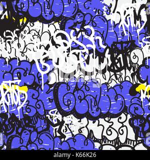 Seamless pattern graffiti Stock Vector