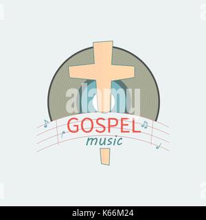Music the gospel for the salvation Stock Vector