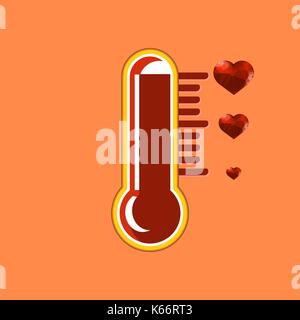 Love Thermometer Valentines Day Stock Vector