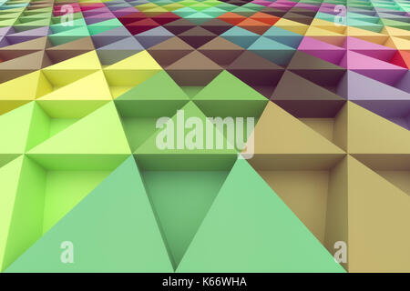 3D rendering of abstract triangle background Stock Photo