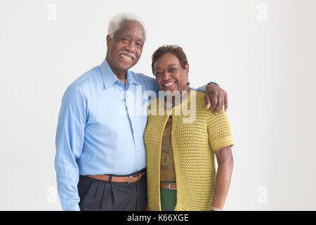 Portrait of smiling and older Black couple Stock Photo