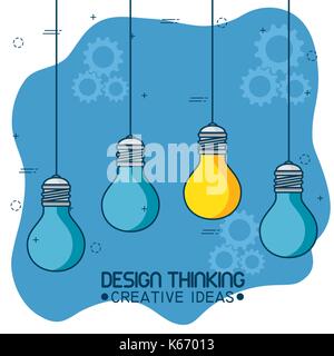 design thinking creative ideas concept Stock Vector