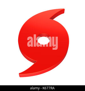 Red Hurricane Symbol Isolated Stock Photo