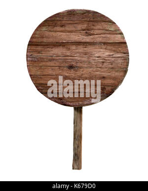 Old wood sign isolated on white background with clipping path Stock ...