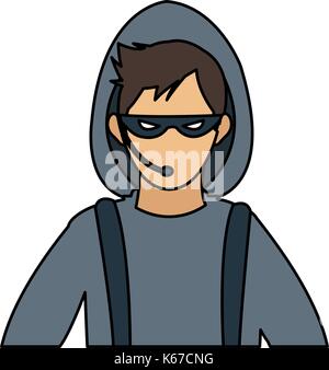 male hacker avatar icon image  Stock Vector