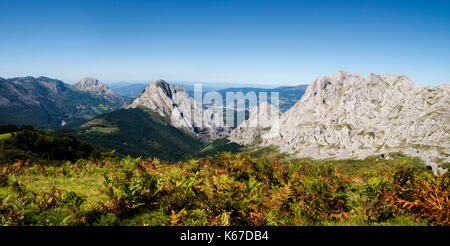 Mountain landscape, Urkiola Natural Park, Biscay, Basque Country, Spain