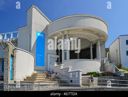 Entrance to Tate St Ives Art Gallery, Porthmeor Beach, St Ives, Cornwall, England, United Kingdom Stock Photo