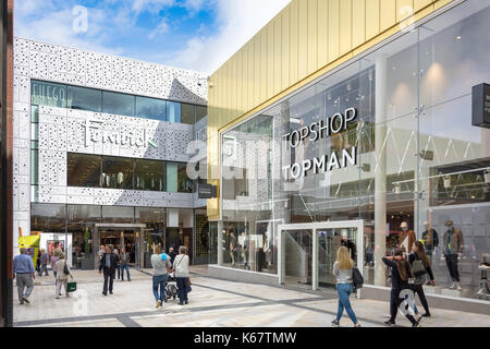 Fenwick and Topshop department stores on The Avenue, The Lexicon, Bracknell, Berkshire, England, United Kingdom Stock Photo
