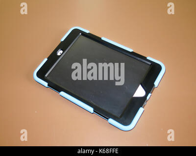 iPad in protective case Stock Photo