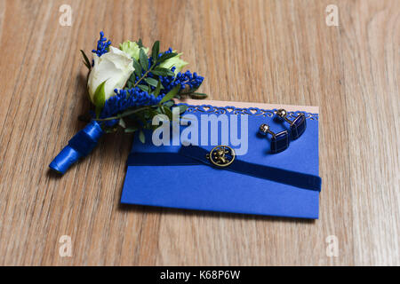 wedding jewelry lying on the couch Stock Photo