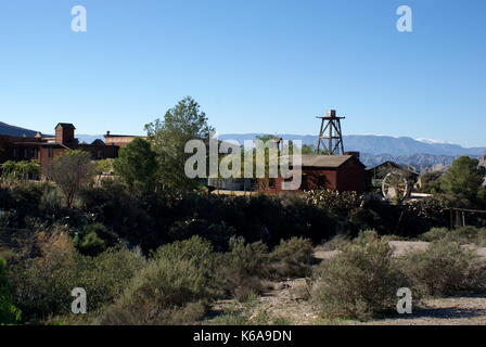 Oasys Mini Hollywood theme park, Tabernas desert, Almeria province, Spain Stock Photo