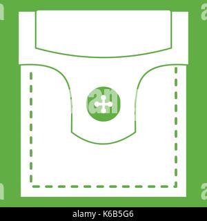 Pocket with valve and button icon green Stock Vector Image & Art - Alamy