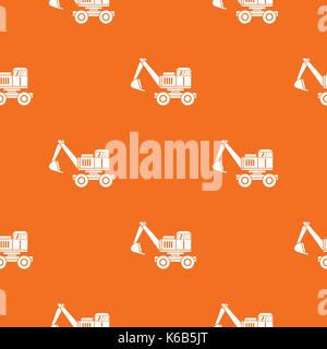 Excavator pattern seamless Stock Vector