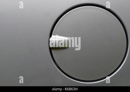 Close up of a car petrol cap cover. Stock Photo