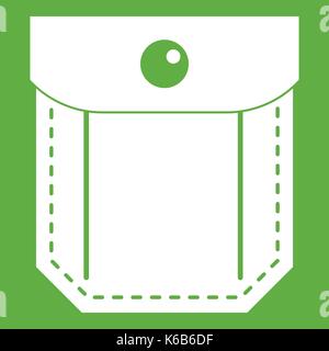 Valve pocket with button icon green Stock Vector Image & Art - Alamy