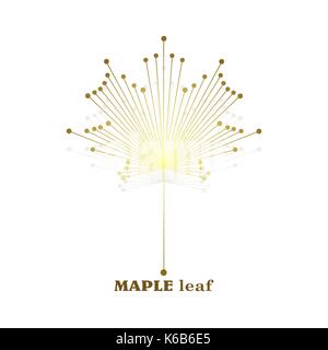 Gold vector maple leaf Stock Vector