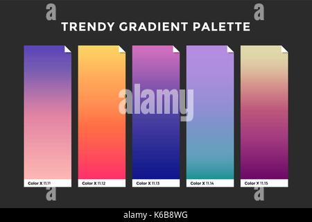 Trendy gradient swatches Stock Vector